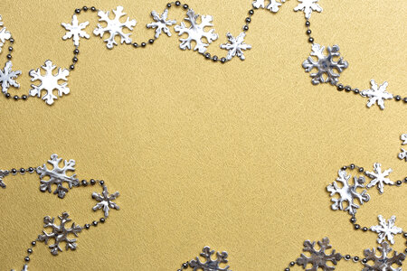 Silver and Gold Snowflakes photo