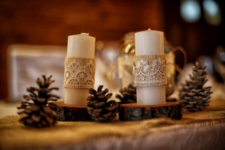 Candles candlestick white photo