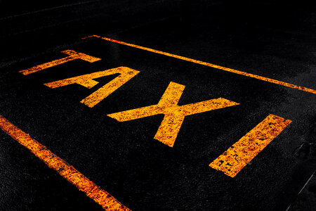 Taxi Road Sign photo