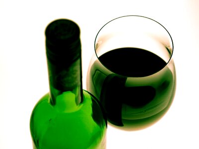 Green glass wine wine glasses photo