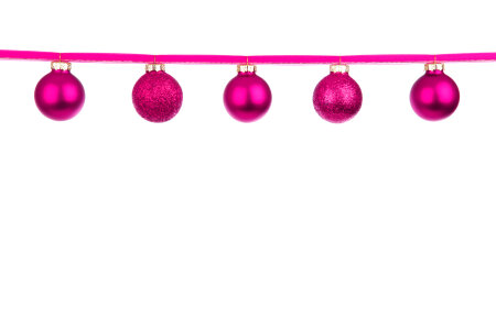 Pink Baubles On A Ribbon photo