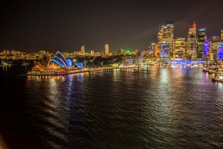 Sydney opera house night buildings photo
