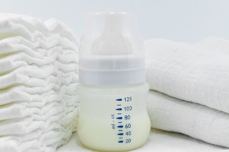 Bottle diaper milk photo