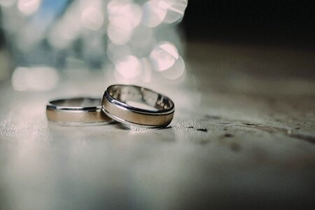 Wedding Ring close-up sepia photo