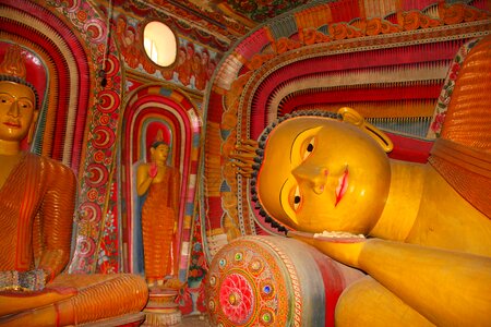Sri lanka sleeping buddha temple photo