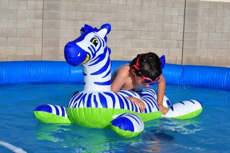 Swimming outdoor blue