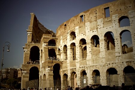 Side View Colosseum Rome photo