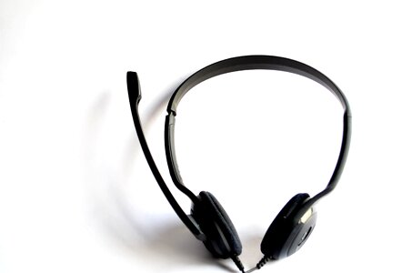 Black device headphones photo