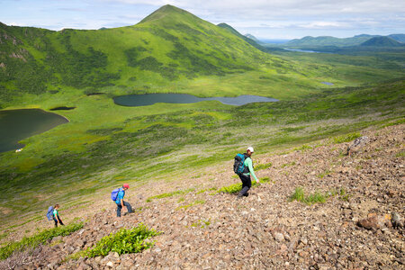 Hikers at Kodiak National Wildlife Refuge photo