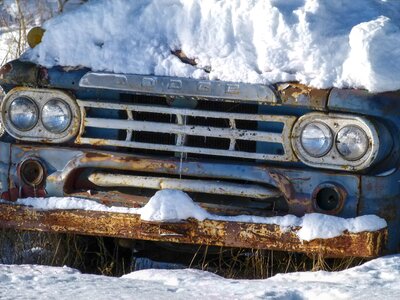 Rusty winter snow