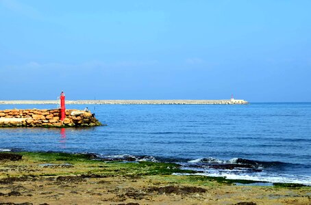 Beacon blue sky coastline