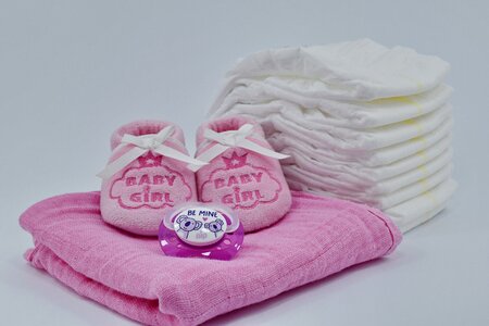 Baby cotton diaper photo