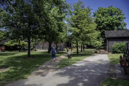 Campus and trees and sidewalk at Maker's Mark Distillery, Kentucky photo
