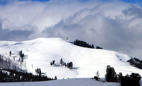 Speciman Ridge Landscape and hills covered with snow photo