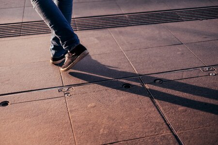 Pedestrian walking ground
