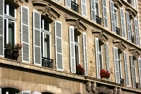Paris facade of building architecture