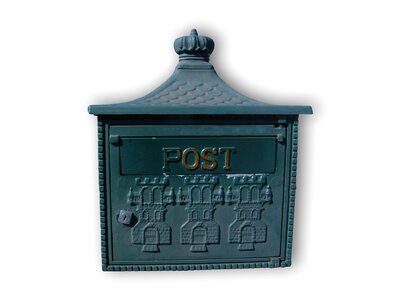 Blue letter boxes blacksmithing photo
