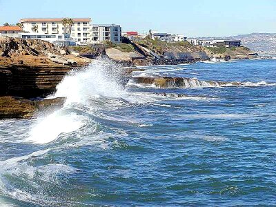 Coast ocean waves