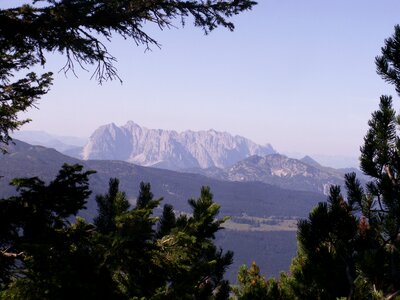 Mountains panorama trees photo