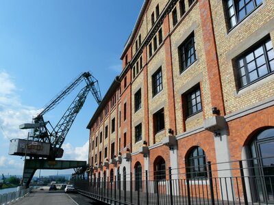 Harbour crane industrial building technology photo