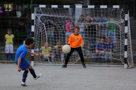 Goal kick soccer ball photo