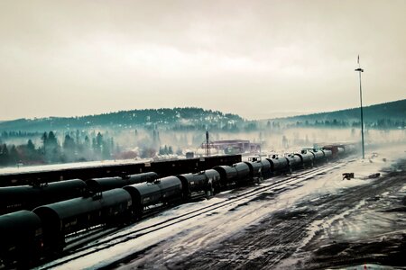 Metal cold railroad photo