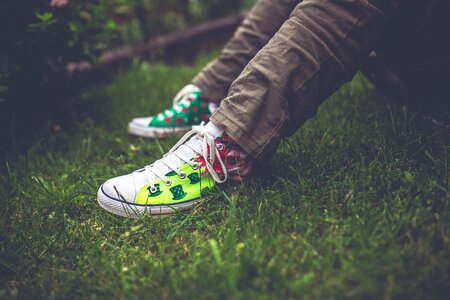 Painted shoes teenager