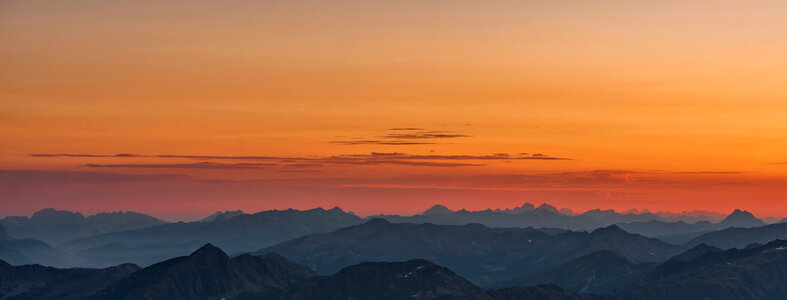Mountain Silhouette at dusk photo