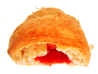 Bun with red jam