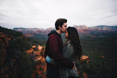 Kiss on the Forehead in the Mountains photo