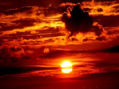 Cloud twilight red photo