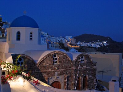 Night church greece