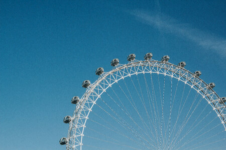 London Eye Ferris Wheel at the Blue Sky photo