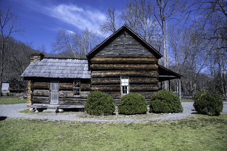 Log Cabin in an old settlement in Great Smoky Mountains National Park, North Carolina photo