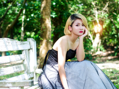 Amateur photoshoot of beautiful young sexy asian woman photo