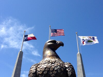 America blue sky sculpture photo