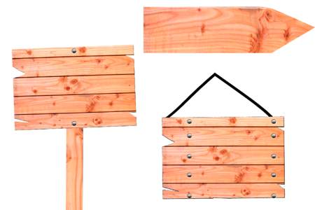 Wooden Signs Isolated photo