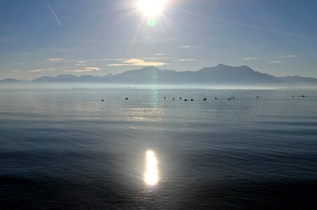 Sunbeam water horizon photo