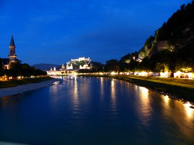 River lighting night photo