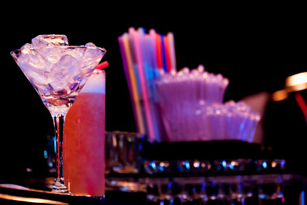 Two Cocktails on the Bar Counter photo