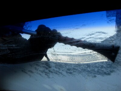 Car window frost photo