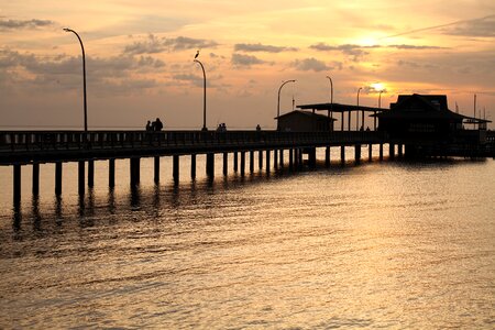 Twilight pier fishing pier
