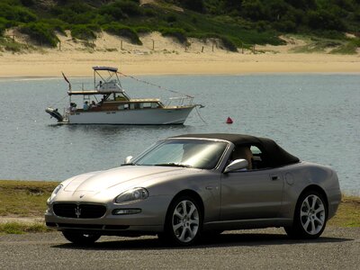 Automobile beach boat