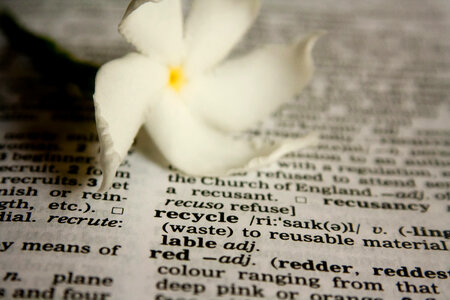 Recycle Word Flower