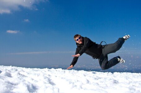 Slovakia skiing falling
