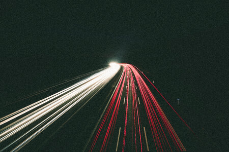 Interstate Night Lights Traffic photo
