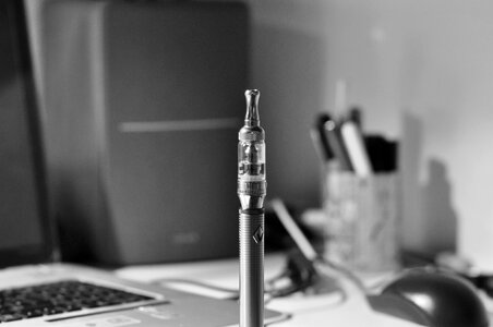 Electronic cigarette on desk