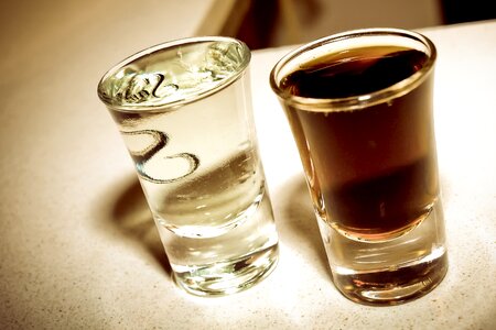 Alcohol drunk glass