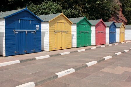 Coloured Beach Huts photo