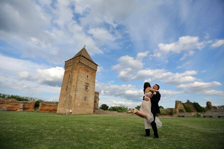 Castle tower ruin photo